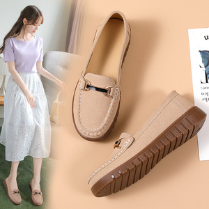 All'ingrosso <span class=keywords><strong>scarpe</strong></span> basse bianche SuedeLeather per le donne comode <span class=keywords><strong>scarpe</strong></span> da balletto per le donne più taglie 11 e 12 - Product Image 6