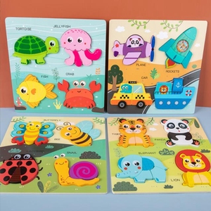 HOYE CRAFT-rompecabezas de tráfico de madera para niños pequeños, rompecabezas 3d de madera, juguetes educativos - Product Image 2