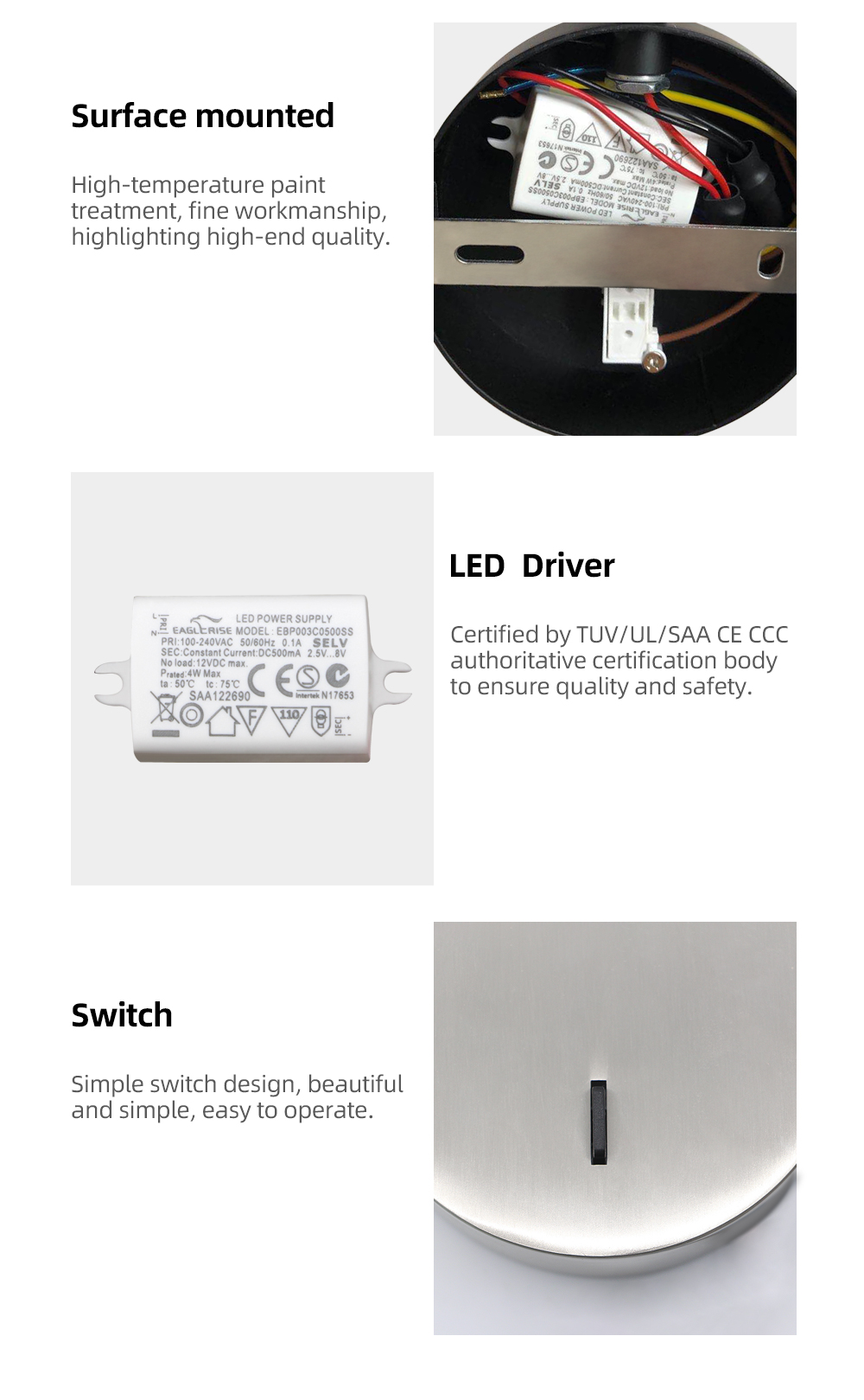 Indoor 3w Led Wall Lamp Adjustable Aluminum Wall Light For Bedroom Hotel Living Room