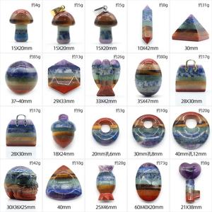 47 diferentes tipos de piedra de 7 Chakras, piedra de energía curativa Natural, adorno de piedra de arcoíris de lujo personalizado - Product Image 2