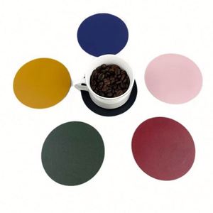 Hot Selling Luxury Design Europe Style Leather <b>Coasters</b> Hotel and Restaurant Decorative Pads - Product Image 1