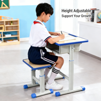 Produit très vendu : Ensemble table et chaise réglables en hauteur, bureau et chaise pour adolescents, ensemble bureau et chaise pour étudiants