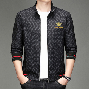 <b>Men's</b> Bee Embroidered <b>Jacket</b> <b>Men's</b> and Teenagers' Baseball Collar Embroidered <b>Jacket</b> Plus Size Fashion Joker Hot and comfortable - Product Image 3