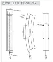 Source de lumière à fond incurvé HBGLX pour vision industrielle, éclairage basse tension CC pour détection de surfaces courbes, compatible CCD/CMOS
