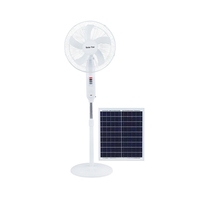 Vente en gros 16 pouces 12V ventilateur solaire ventilateur rechargeable à énergie solaire prix bon marché ventilateur solaire sur pied avec panneau et lumière LED