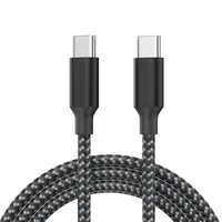 Câble de charge rapide Type C de haute qualité, câble de charge USB C vers USB C tressé en nylon PD 60W