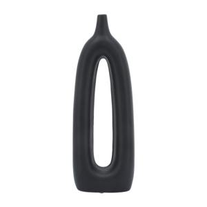 Vaso in ceramica con intaglio ovale cavo, decorazione moderna per soggiorno, camera da letto, tavolo da ufficio - Product Image 1
