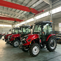 Traktor Roda 4WD 50HP dengan Rotary Cultivator, Traktor Pertanian Diesel untuk Pembajakan, Pengolahan Tanah, dan Persiapan Lahan Pertanian