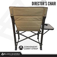 Chaise de camping pliable XL robuste pour jardin et extérieur, table latérale, capacité de 400 lb, dossier haut, accoudoirs rembourrés, porte-gobelet pratique