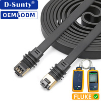 Kabel Ethernet Flat untuk Starlink Standard Kit V4 Gen 3 Mini Cat6 LAN RJ45 Tahan Air untuk RV Pintu Jendela Luar Ruangan