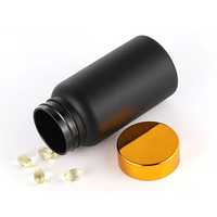 Vente en gros de flacons de médicaments noirs pour soins de santé de 80 ml, 100 ml, 120 ml, 150 ml, flacons vides pour compléments alimentaires avec couvercle noir