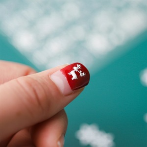 Autocollants 3D pour ongles flocons de neige d'hiver, rennes, bonhommes de neige, décorations de Noël en résine DIY STZ-5D05 - Product Image 4