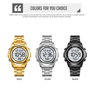Reloj Digital para Hombre SKMEI 2701, Caja de Aleación de Zinc, Correa de Acero Inoxidable, Multifunción, Temporizador de Cuenta Regresiva, Resistente al Agua 30M, Retroiluminación EL