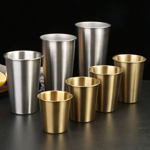 Custom Single Wall 304 Stainless Steel Beer Mug Reusable Coffee Mugs Tumbler Stainless Steel Cold Drink <b>Cup</b> - Product Image 1