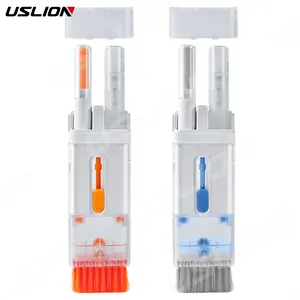 USLION 8-in-1 Multi-funzionale auricolare cuffie strumenti di pulizia tastiera portatile pulitore penna Kit con spazzola morbida