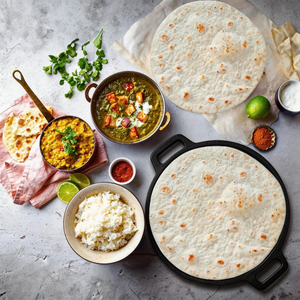 Wholesale Price 30cm Cast Iron Flat Griddle Pan Pre-Seasoned <strong>Tawa</strong> with Dual Handles for <strong>Roti</strong> Chapati - Product Image 3