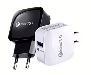 Single Port 18W QC3.0 USB Wall Charger Portable Power <b>Adapter</b> EU US <b>Plug</b> Fast Charging Travel Block for Mobile Phone - Product Image 1
