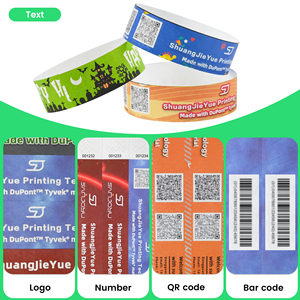 <span class=keywords><strong>Bracelet</strong></span> Tyvek personnalisé à usage unique avec logo, numéro de série et billet d'entrée pour événements islamiques, festivals et clubs - Product Image 3