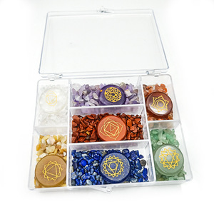 Power 7 <strong>Chakra</strong> <strong>Stone</strong> Set Love Gemstone Esoteric Products Seven <strong>Chakra</strong> Crystal Hot Selling Natural Feng Shui <strong>Engraving</strong> 5 Sets - Product Image 2