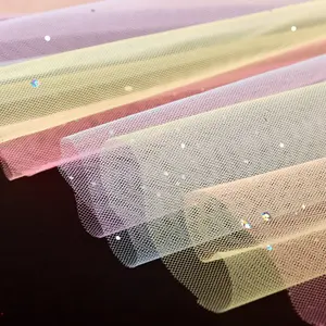 Tissu en Tulle doux à paillettes arc-en-ciel imprimé, dégradé de couleurs, à la mode, pour robe de bébé, Offres Spéciales