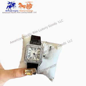 Luxury Fashion Women's Quartz <b>Watch</b> Genuine Leather Strap <b>Case</b> Stainless Steel Band Sapphire Crystal Dial Water Resistant 10 Bar - Product Image 3