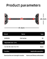 GORSON Barre de traction murale réglable avec système de verrouillage de sécurité pour usage domestique, compatible avec les supports de dips et utilisable comme barre de traction horizontale pour porte. Vente en gros.