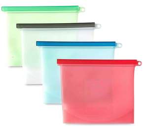Sac de conservation alimentaire réutilisable en silicone de qualité alimentaire sans BPA avec fermeture éclair, sac de congélation en silicone avec fermeture éclair, récipient de stockage - Product Image 5