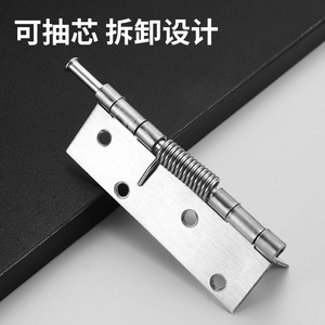 Stainless Steel <b>Spring</b> Hinge 304B 6 Hole 180 Degree Soft Closing <b>Door</b> Hinge Minimalist Design - Product Image 5