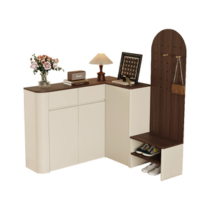 Modern Solid Wood <strong>Corner</strong> Shoe <strong>Bench</strong> &amp; Cabinet Customizable Entryway/Hallway Storage for Hotel Use Eco-Friendly Durable Design - Product Image 6