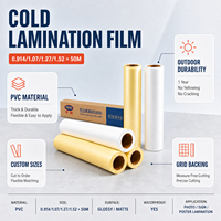 Rouleau de film de plastification à froid brillant/mat 80 microns 8010G/MZ avec support blanc et grille grise pour la protection des photos et affiches - Vente en gros usine
