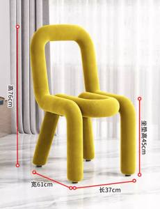 <span class=keywords><strong>Chaise</strong></span> de salle à manger en métal de <span class=keywords><strong>style</strong></span> <span class=keywords><strong>nordique</strong></span> avec revêtement en laine cachemire, fonction mobile, design minimaliste pour bureau et chambre - Product Image 6