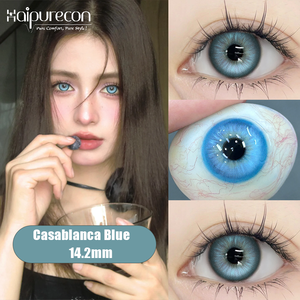 Haipurecon Sweet and Dreamy Blue Color Scheme Beautiful Eyes Vente en gros annuelle de <span class=keywords><strong>lentilles</strong></span> de contact - Product Image 6
