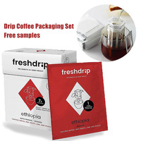 Pochette d'Emballage Imprimée Personnalisée pour Sachet de Café Thé à Dose Unique, Sac Filtre à Café Suspendu Portable avec Oreillettes, Emballage Extérieur