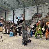 Costume de dinosaure simulé portable, modèle animatronique pour adultes, costume de raptor animatronique