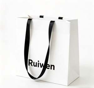 Sac en papier de luxe pour boutique, cadeau, bijoux, imprimé avec logo personnalisé, recyclable, respectueux de l'environnement, taille personnalisée - Product Image 3