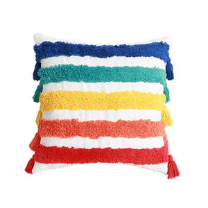 Housse <span class=keywords><strong>de</strong></span> coussin carrée personnalisable Innermor Luxury 100% polyester, multicolores arc-en-ciel, pour hôtel, hôpital, chambre d'enfant, maison moderne - Product Image 1