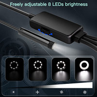 Yüksek çözünürlüklü 8mm 5m sert kablo 3 in 1 Android endoskop IP67 su geçirmez tip-c Borescope USB endoskop kamera