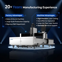 Machine de découpe laser à fibre CNC 3 axes refroidie par eau, économique et automatique, 1KW-3KW, pour plaques métalliques/cristallines, haute précision AI/PLT