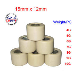 Rouleaux de variateur d'<span class=keywords><strong>embrayage</strong></span> 15x12 4G~10G pour Minarelli Jog 50 90 100 Jonway Jmstar Sunny Keeway Scooter ATV <span class=keywords><strong>Quad</strong></span> Go Kart Buggy - Product Image 1