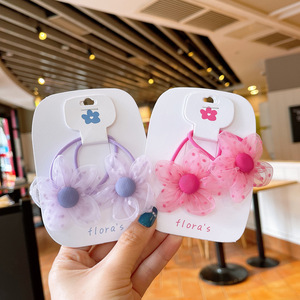 Nuevo lazo para el pelo de estilo coreano con bonitos puntos de polka, malla, botones y flores, accesorio para el cabello de niñas, diadema, tocado. - Product Image 1