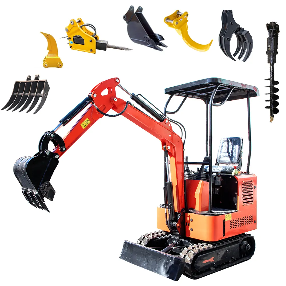 chinese 1ton 1.5ton 2ton import cheap mini crawler excavator farm home small excavator machine micro digger