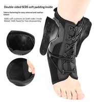 Attelle de cheville SBR réglable par cordon de serrage, anti-éversion, protection contre l'éversion, soutien compressif, manchon de cheville respirant