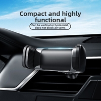 Support de téléphone de voiture automatique à navigation créative en ABS, flexible à 360 degrés, fixation par clip pour grille d'aération et sortie de climatiseur de bureau 4.5-7