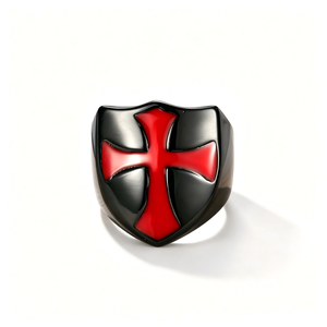 Außenhandel Grenzüberschreitender Herrenschmuck Roter Kreuz-<span class=keywords><strong>Ring</strong></span> Punk Gold-<span class=keywords><strong>Ring</strong></span> Design für Männer - Product Image 5