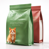 Sac d'emballage alimentaire personnalisé pour animaux de compagnie (chiens et chats) de 500g, 1kg, 2kg, 5kg, avec fermeture éclair et scellage sur huit côtés