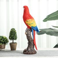 Ornements créatifs de perroquets nordiques, mini-statues en résine pour la décoration du salon, du bureau, du cabinet à vin, de la salle d'étude