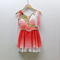 Jupe de Costume de Cupidon Professionnel Rouge Ombre Vêtements de Danse Lyrique pour Femmes pour Performance de Salle de Bal Filles Vêtements de Danseuse de Scène