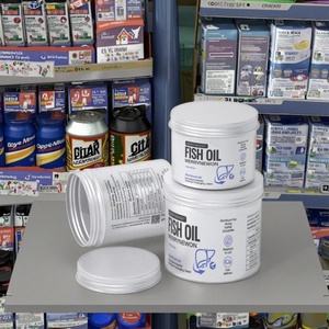 Frasco de Aluminio Vacío con Tapa de Rosca para Cápsulas de Aceite de Pescado Omega 3, Almacenamiento de Softgels, Grado Alimenticio, Materiales Reciclados Premium, Medicina - Product Image 2