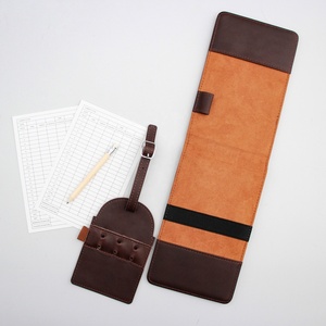 Customized Genuine Leather Golf Tee Scorecard and Yardage Book Holder Player's Gift - Product Image 2