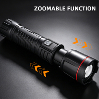 Mini lampe torche LED magnétique rétractable rechargeable 4 fonctions en ABS avec protection contre les surcharges pour le camping, les activités de plein air et les situations d'urgence